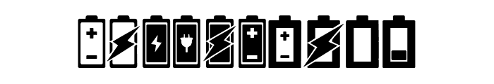 Battery Icons Font OTHER CHARS