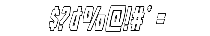Battleworld Outline Italic Font OTHER CHARS