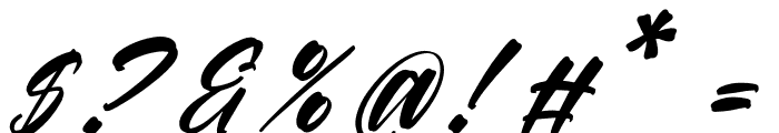 Battrich Delighta DEMO VERSION Italic Font OTHER CHARS
