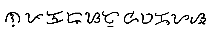 Baybayin BTB30 Font LOWERCASE
