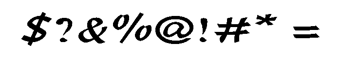 Baoli TC Regular Font OTHER CHARS