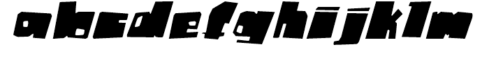 Badger Fatboy Italic Font LOWERCASE