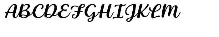 Baguet Script Regular italic Font UPPERCASE