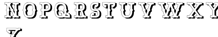 Bamberforth Embossed Regular Font UPPERCASE