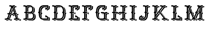 Bamberforth Shadowed Regular Font UPPERCASE