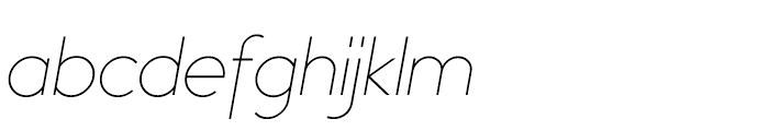 Bambino Thin Italic Font LOWERCASE