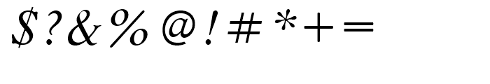 Bannikova Italic Font OTHER CHARS