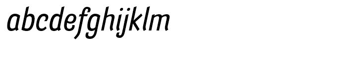 Barcis Condensed Medium Italic Font LOWERCASE