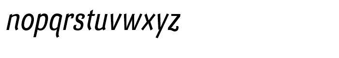 Barcis Condensed Medium Italic Font LOWERCASE