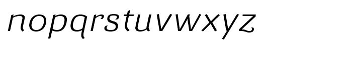 Barcis Expanded Regular Italic Font LOWERCASE