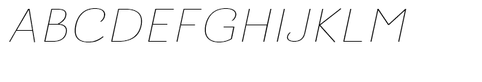 Barcis Expanded Thin Italic Font UPPERCASE