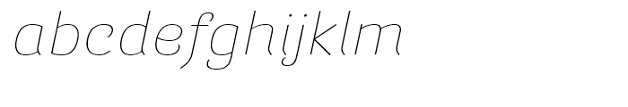 Barcis Expanded Thin Italic Font LOWERCASE