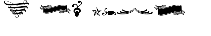 Barracuda Script Ornaments Black Font OTHER CHARS