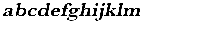 Baskerville Bold Extra Wide Oblique Font LOWERCASE