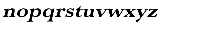 Baskerville Bold Extra Wide Oblique Font LOWERCASE