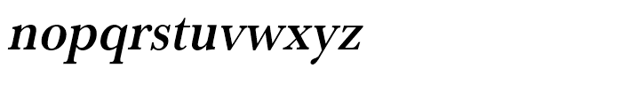 Baskerville Medium Extra Narrow Oblique Font LOWERCASE