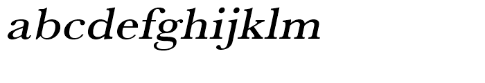 Baskerville Medium Extra Wide Oblique Font LOWERCASE