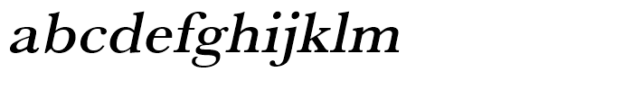Baskerville Medium Wide Oblique Font LOWERCASE