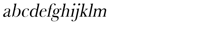 Baskerville Regular Extra Narrow Oblique Font LOWERCASE