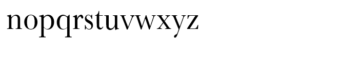 Baskerville Regular Extra Narrow Font LOWERCASE