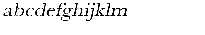 Baskerville Regular Extra Wide Oblique Font LOWERCASE