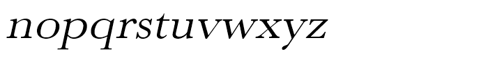 Baskerville Regular Extra Wide Oblique Font LOWERCASE