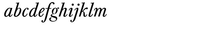 Baskerville Regular Italic Font LOWERCASE