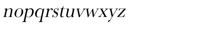 Baskerville Regular Narrow Oblique Font LOWERCASE