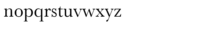 Baskerville Regular Narrow Font LOWERCASE
