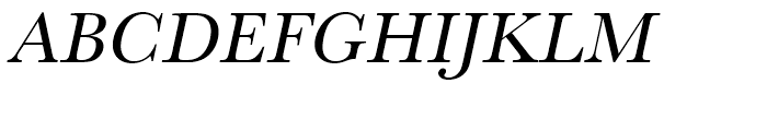 Baskerville Regular Oblique Font UPPERCASE
