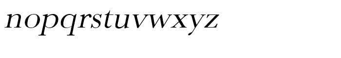 Baskerville Regular Wide Oblique Font LOWERCASE