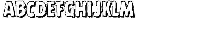 Battle Damaged Open Font UPPERCASE