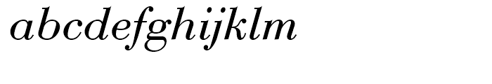Bauer Bodoni Regular Italic Font LOWERCASE