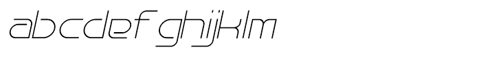 Bauhau Light Italic Font LOWERCASE