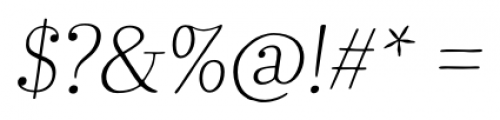 Bach Light Italic Font OTHER CHARS