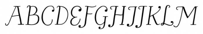 Bach Light Italic Font UPPERCASE