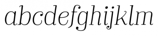 Bach Light Italic Font LOWERCASE