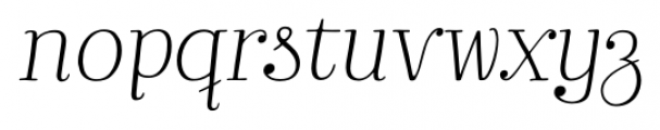 Bach Light Italic Font LOWERCASE