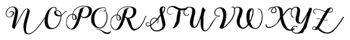 Bach Script Regular Font UPPERCASE