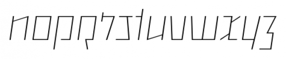 Backstein Thin Italic Font LOWERCASE