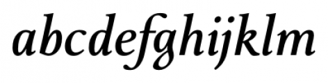 Bague Medium Italic Font LOWERCASE