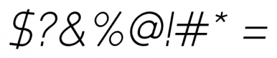 Bakersfield Regular Italic Font OTHER CHARS