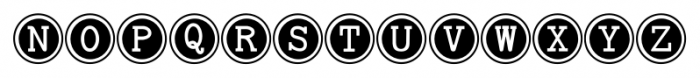 Baltimore Typewriter Keys Font UPPERCASE