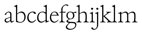 Bamberg Serial Xlight Font LOWERCASE