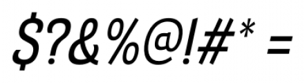 Barcis Cond Medium Italic Font OTHER CHARS