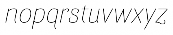 Barcis Norm Thin Italic Font LOWERCASE