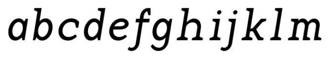 Base 12 Serif Italic Font LOWERCASE