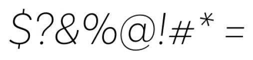Basic Sans Alt Extra Light Italic Font OTHER CHARS