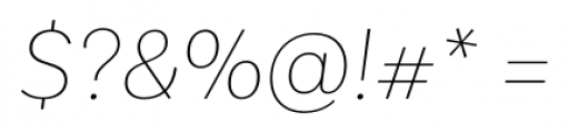 Basic Sans Alt Thin Italic Font OTHER CHARS