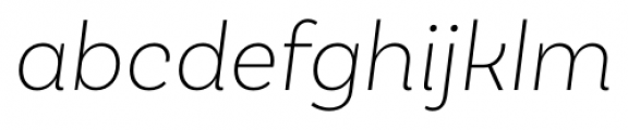 Basic Sans Extra Light Italic Font LOWERCASE